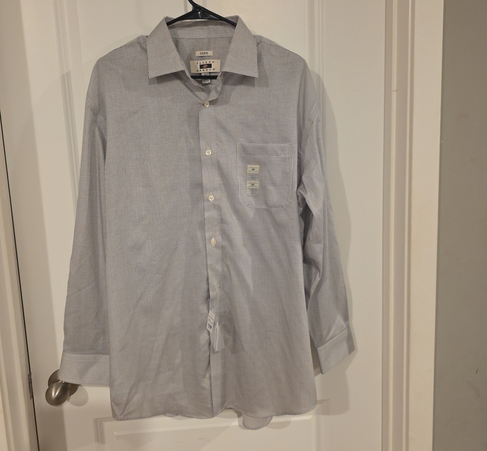 Van Heusen Light Blue Micro-Check Dress Shirt